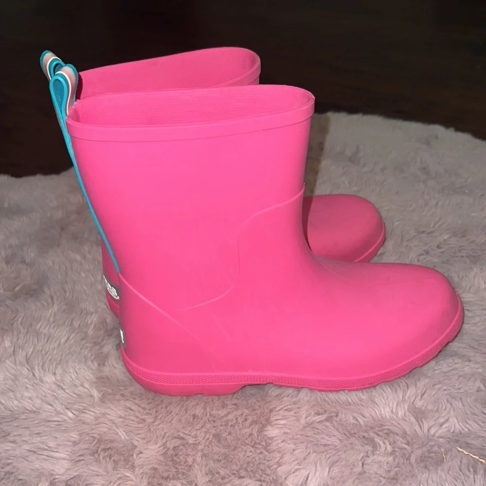 Totes Very Wear pink rubber rain boots size 4/5 youth girls​